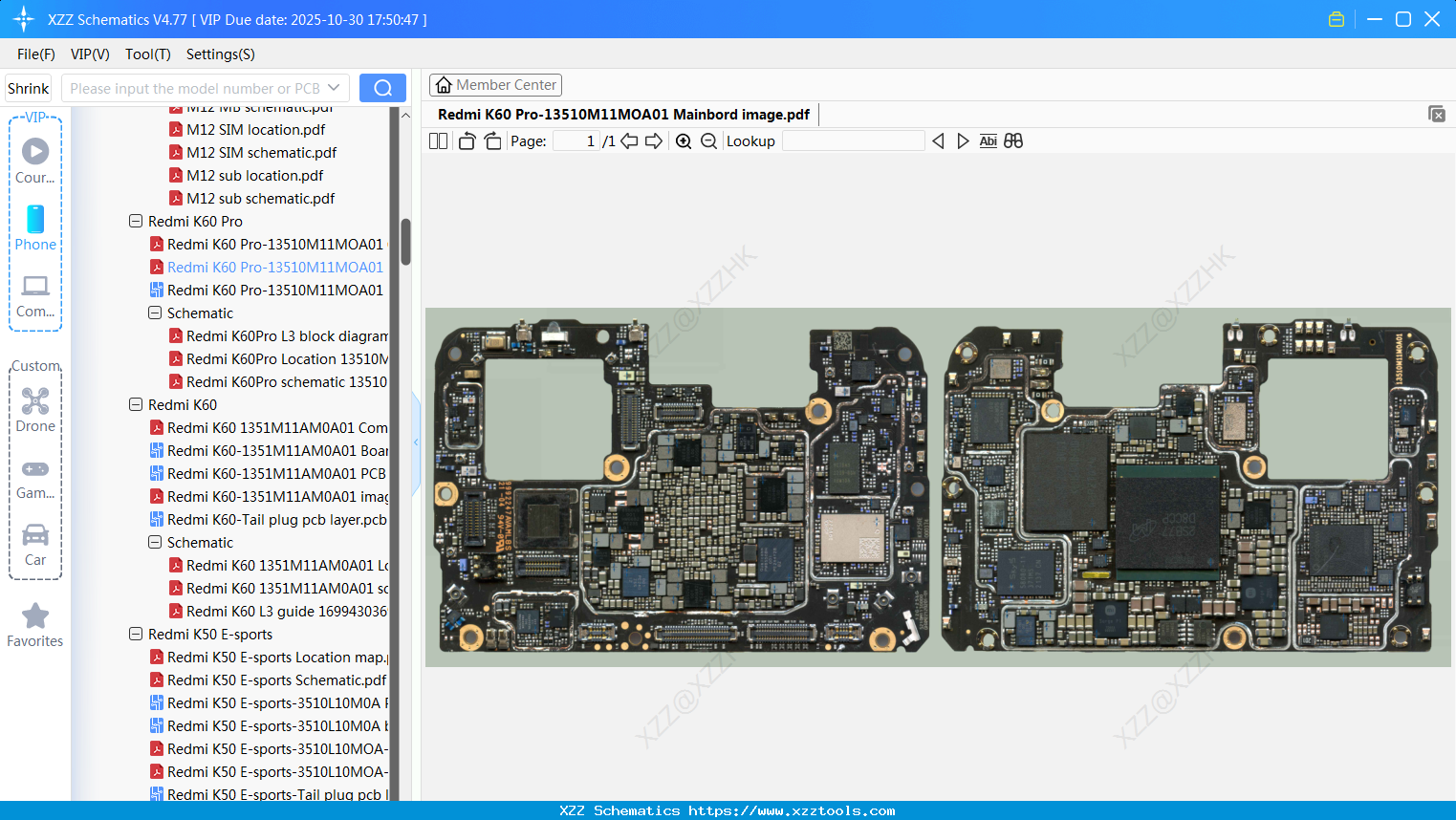 Xiaomi Redmi K60 Pro-13510M11MOA01 Mainbord Image
